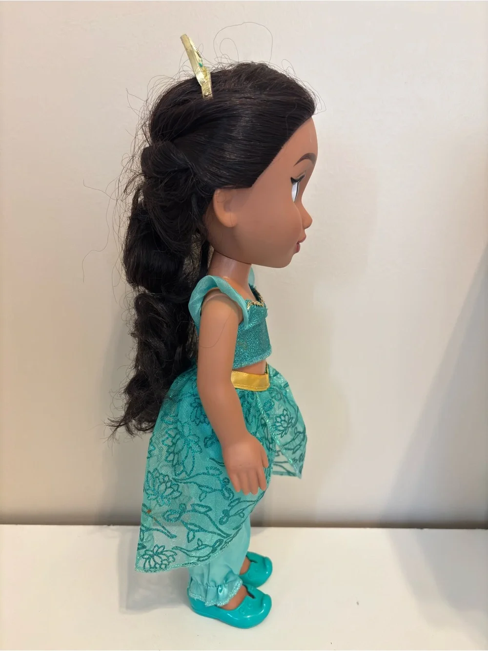 Disney Teal Princess Doll with Yellow Belt